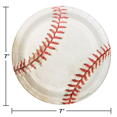 Creative Converting Baseball Paper Plates, 24/Pack (DTC417963PLT)