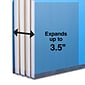 Quill Brand® 2/5-Cut Tab Pressboard Classification File Folders, 3-Partitions, 8-Fasteners, Letter, Blue, 15/Box (744026)