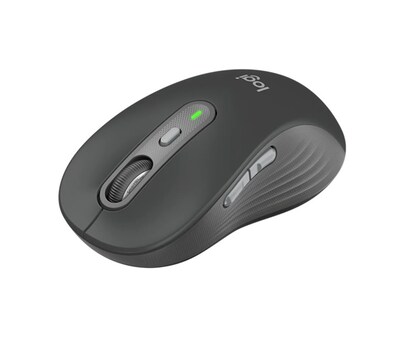 Logitech Signature Plus M750 L Wireless Ergonomic Curved Ambidextrous Optical Mouse, Graphite (910-007508)