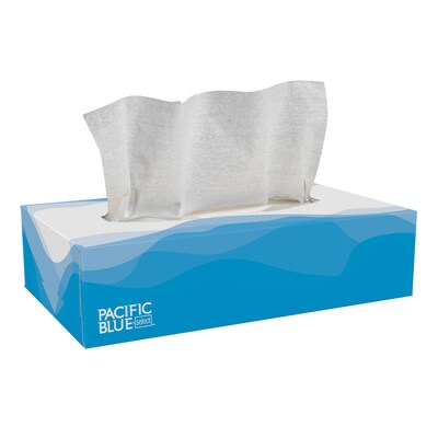 Pacific Blue Select Facial Tissue, 2-ply, 100 Tissues/Box, 30 Boxes/Carton (48100)