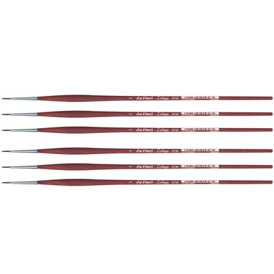 da Vinci COLLEGE Oil and Acrylic Synthetic Student Round Brush, 6 Brushes/Pack (DVXVA87301-6)