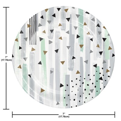 Created Converting Minted Milestone Paper Dessert Plates, 96/Pack (372544)