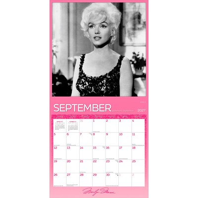 2027 BrownTrout Marilyn Monroe 12" x 12" Monthly Wall Calendar (9798330713332)