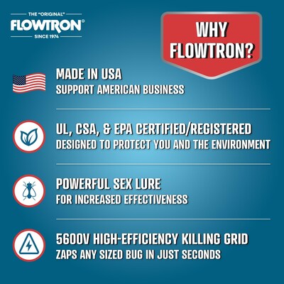 Flowtron Electric Diplomat Indoor Bug Zapper, 1200 sq. ft. Coverage, 80W UV Light (FLWFC7600)