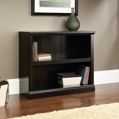 Sauder Select 30H 2-Shelf Bookcase, Estate Black (414237)