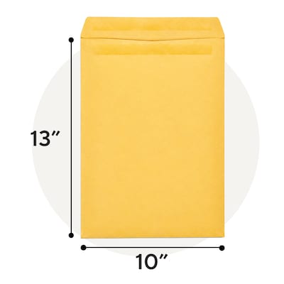 Staples Self Seal #13 1/2 Kraft Catalog Envelope, 10" x 13", Brown, 250/Box (ST486933-CC)
