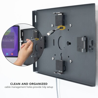 Mount-It! Anti-Theft Tablet Wall Mount for Samsung Galaxy Tab A and Tab S Tablets, Black (MI-3884B)