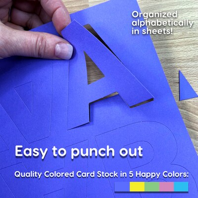 FreshCut Crafts Bulletin Board Letters & Numbers, Happy Colors, 1.5in & 3in, 710 Pieces (FCC850054391186)