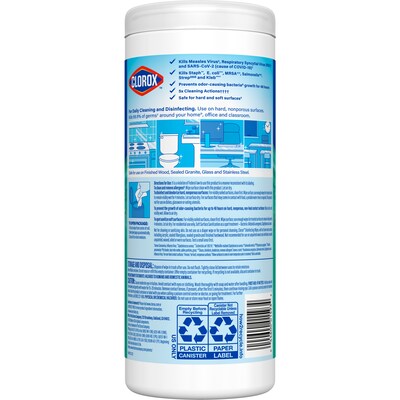 Clorox Disinfecting Wipes, Fresh Scent, 35 Wipes/Container, 12/Carton (01593)