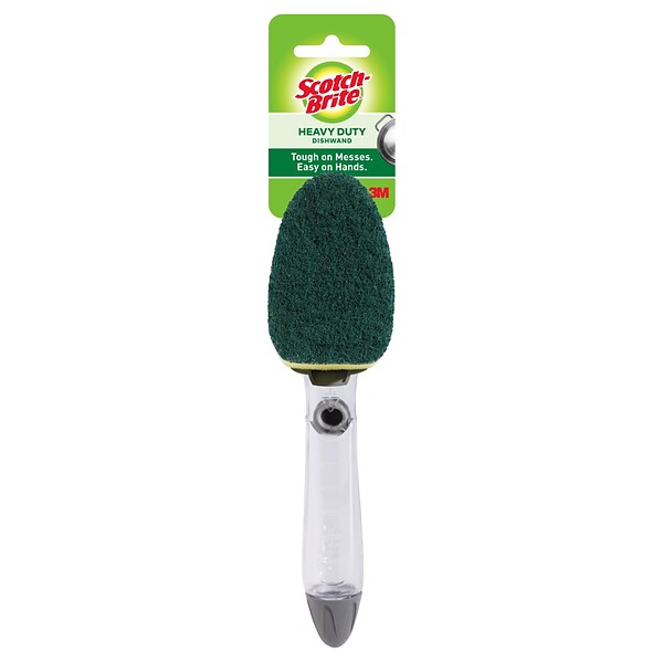 Scotch-Brite® Heavy Duty Dishwand, Green/Yellow, 1/Pack (650-4)