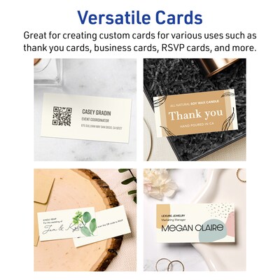 Avery Business Cards, 1-3/4" x 3-1/2" , Matte Ivory, 80/Pack (95285)
