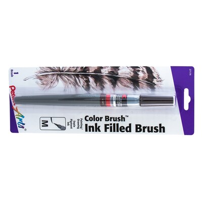Pentel Arts Color Brush with Pigment Ink, Medium Tip, Sepia, 3/Pack (PTAGFPBP141-3)