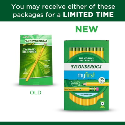Ticonderoga Wooden Pencil, 0.7mm, #2 Medium Lead, 3 Dozen (DIX33336)