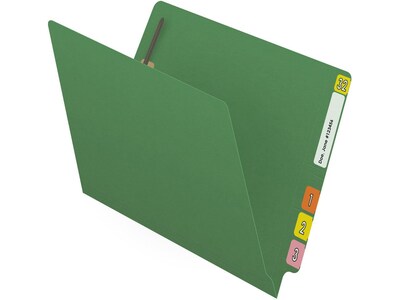 Medical Arts Press Reinforced End Tab File Folder, Straight Cut, Letter-Size, Green, 50/Box (S-01602-GRN)
