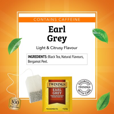 Twinings Earl Grey Tea Bags, 25/Box (TNA51728)