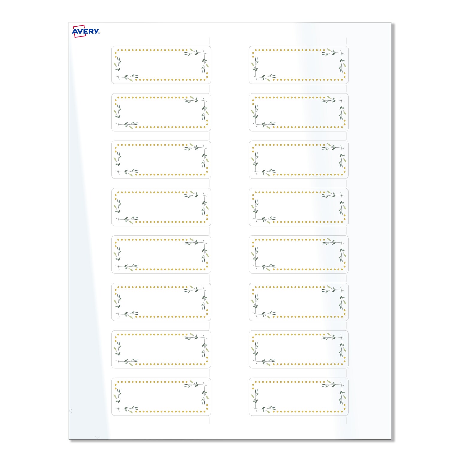 Avery Laser/Inkjet Rectangle Multipurpose Labels, 1 x 2-5/8, White, 160/Pack (S00-D2R)