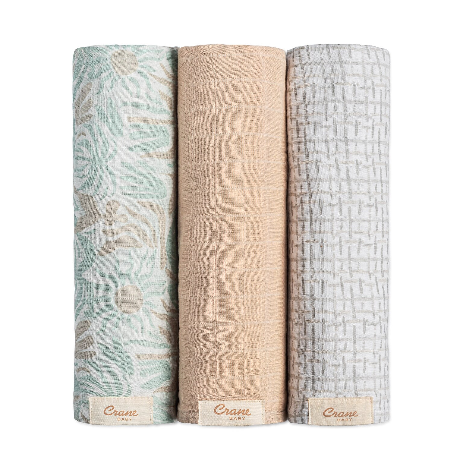 Crane Baby Cove Swaddle Set, 3-Piece, Beach Life (BC-160SWS-1)