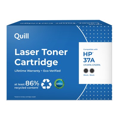 Quill Brand® HP 37A Remanufactured Black Laser Toner Cartridge, Standard Yield, 2/Pack