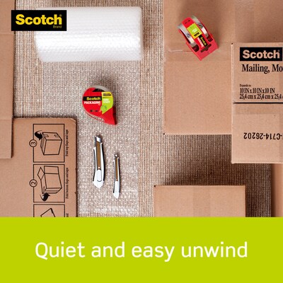 Scotch Sure-Start Shipping Packing Tape, 1.88"W x 22.2 Yards, Clear, 6-Pack (145-6)