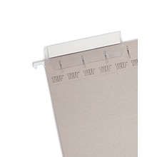 Smead Heavy Duty TUFF Hanging File Folders with Easy Slide Tab, 1/3 Cut, Letter Size, Steel Gray, 18