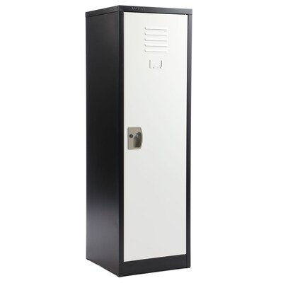 AdirOffice 48" Single Tier Black and White Storage Locker (ADI629-01-B-W)