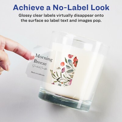 Avery Laser/Inkjet Multipurpose Labels, 3 x , Glossy Clear, 800/Box (94267)