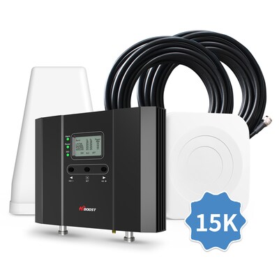HiBoost 15K Smart Link Cell Phone Signal Booster, Black & White (F20G5SIOT)