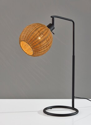 Adesso Maeve 25 Incandescent Table Lamp, Black/Brown (9406-01)