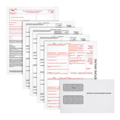 TOPS 2023 1098 Tax Form, 4-Part, Copy A, B, C, 100/Pack (L10984KIT-S)