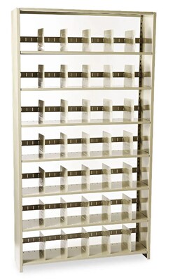 Tennsco Snap-Together 7-Shelf Steel Closed Starter Set, 88"H x 48"W x 12"D, Sand (TNN128848PCSD)