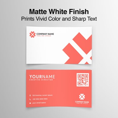 Staples® Business Cards, 3.5" x 2", Matte White, 250/Pack (ST12520)