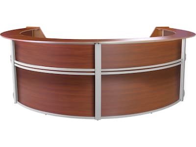 Regency Marque 142W Curved Reception Desk Workstation, Cherry (77294CH)