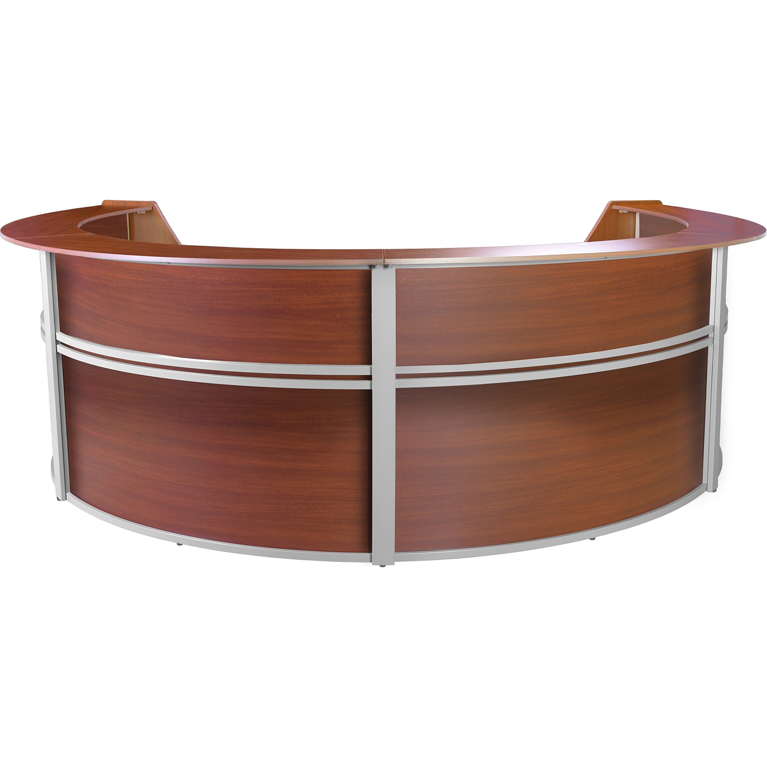 Regency Marque 142W Curved Reception Desk Workstation, Cherry (77294CH)