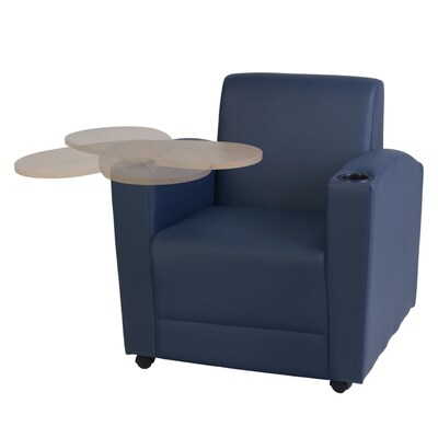 Regency Nova Tablet Arm Chair, Navy Blue/Noble Oak (7701NSNOBE)