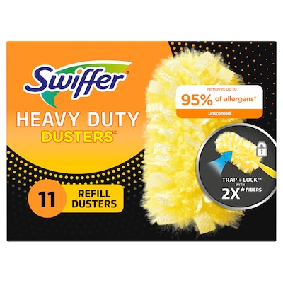 Swiffer Heavy Duty Duster Blend Refills, Yellow, 11/Box (99035)