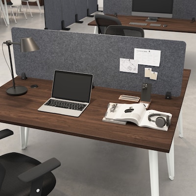 Bush Business Furniture Fabric Privacy Panel, 17.5H x 58W, Cool Charcoal (PSP158CL-03)