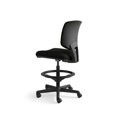 HON Volt SofThread Leather Computer and Desk Stool, Black (HON5705SB11T)