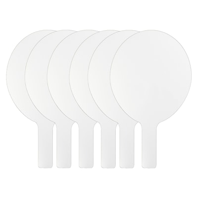 Flipside Products Melamine Oval Dry Erase Answer Paddles, 7 x 12, 6/Pack (FLP100326)