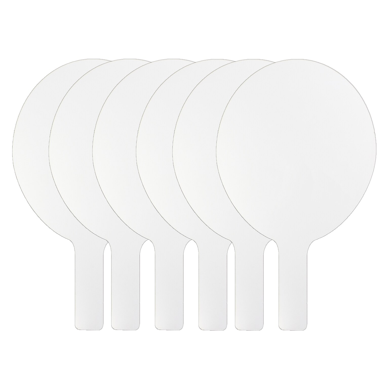 Flipside Products Melamine Oval Dry Erase Answer Paddles, 7 x 12, 6/Pack (FLP100326)