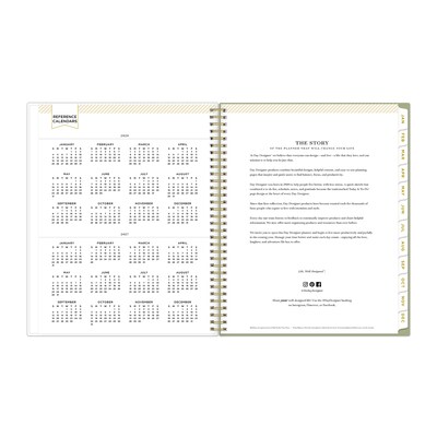 2026 Blue Sky Day Designer Heirloom Cream 11" x 8.5" Weekly & Monthly Personal Organizer, Plastic Cover (154640)