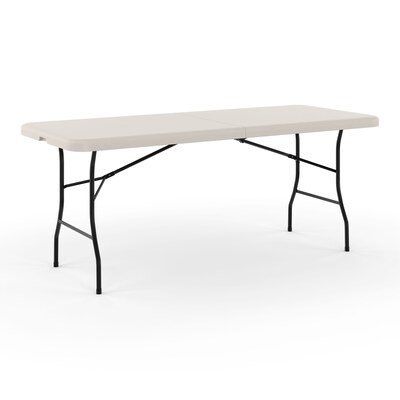 Quill Brand® Folding Table, Regular Duty, 72"L x 30"W, Platinum (79223/54272)