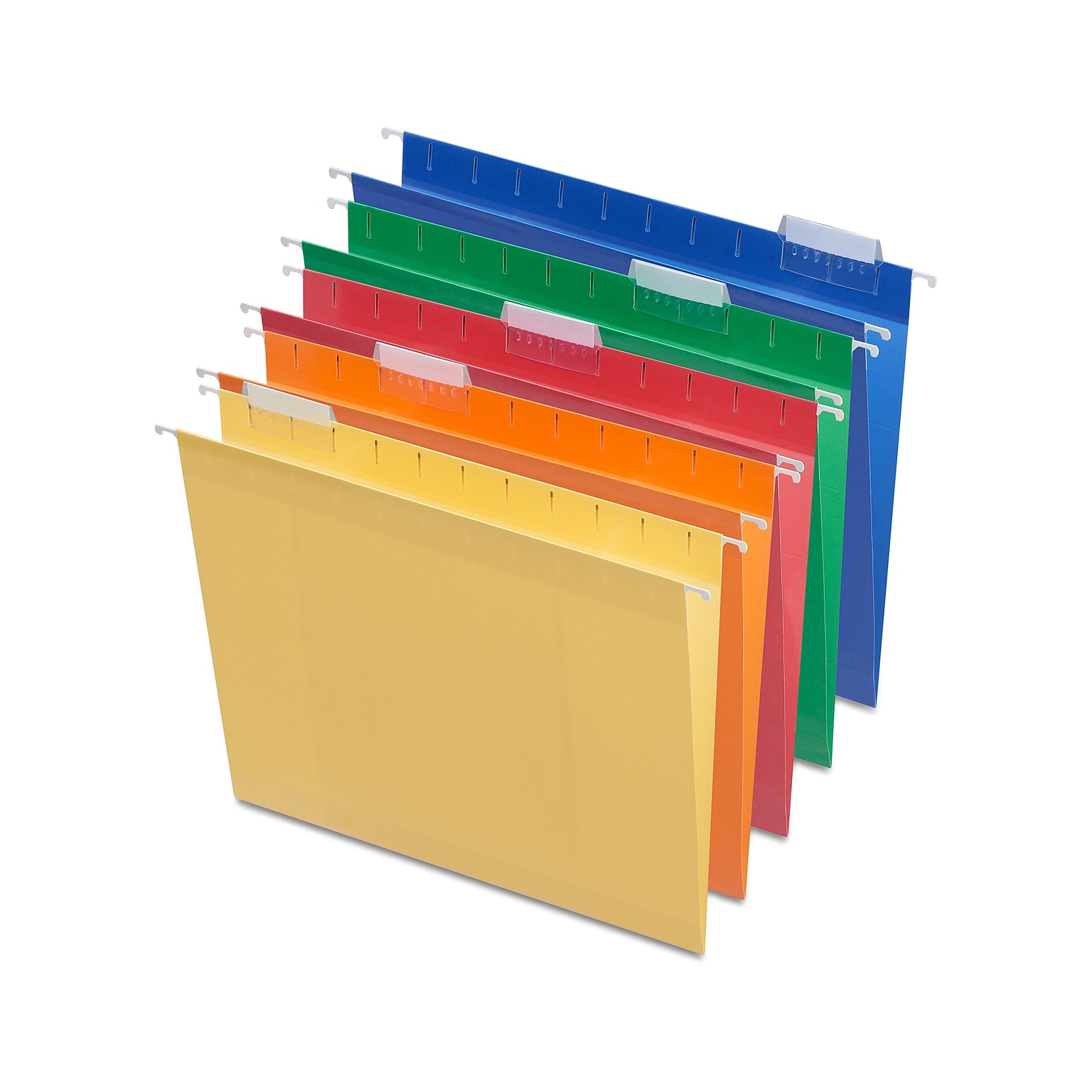 Staples Reinforced Box Bottom Hanging File Folders, 2 Expansion, 1/5-Cut Tab, Letter Size, Assorted, 25/Box (ST20028-CC)