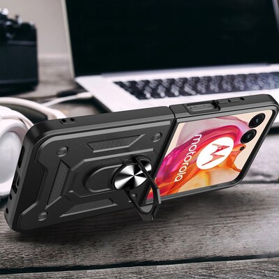 SaharaCase Raider Series Kickstand Case for Motorola Razr+ (2024), Scorpion Black (CP00629)