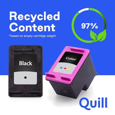Quill 61XL/61 Remanufactured Black High Yield & Tri-Color Ink Cartridges Replacement for HP CZ138FN, 2/PK (QULCZ138FN2PK)