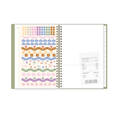 2026-2027 Blue Sky Sincerely Jules Sage 6" x 8" Academic Year Weekly & Monthly Planner, Plastic Cover (159097)