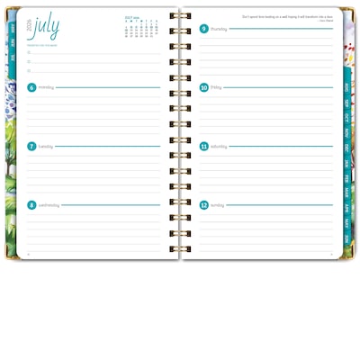 2026-2027 Excello Brands 5" x 8" Academic Weekly & Monthly Planner, Paperboard Cover, Tree Seasons (NAY27-58-20)