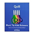 Quill Brand® Teacher Pack 5 Kids Blunt Tip Stainless Steel Scissors, Straight Handle, Right and Lef