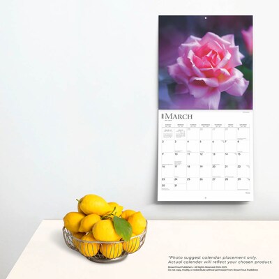 2025 BrownTrout Roses 12" x 12" Monthly Wall Calendar (9781975475635)