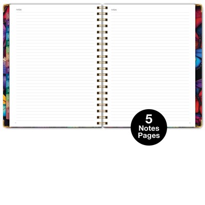 2027 Excello Brands 9" x 11" Weekly & Monthly Standard Planner, Paperboard Cover, Colorful Butterflies (FSHN-CY27-8511-58)