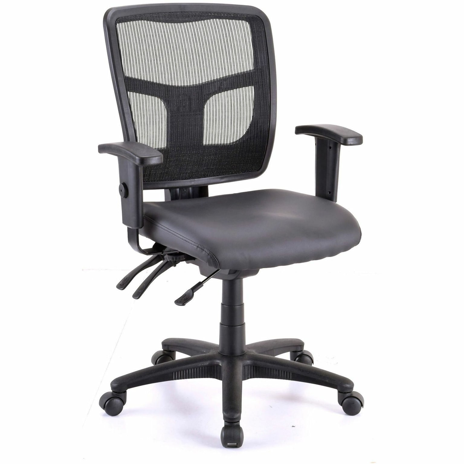 Lorell Executive Antimicrobial Mid-Back Chair, Black (LLR86241)